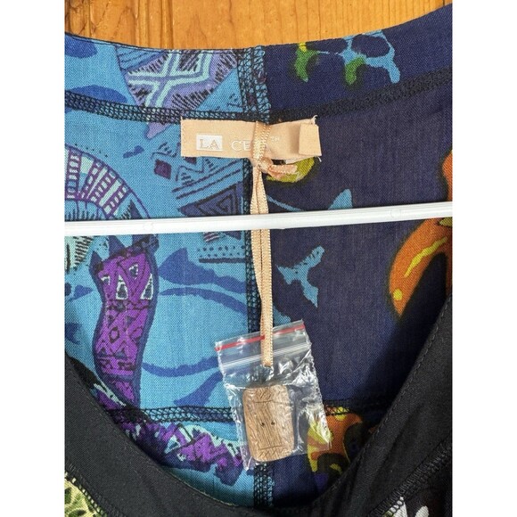 La Cera Maxi Dress Button Up Patchwork Boho Artsy Colorful Pockets Women's L NEW - Picture 6 of 9